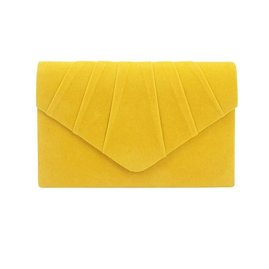 Wholesale custom stock fashion party women suede evening clutch bag