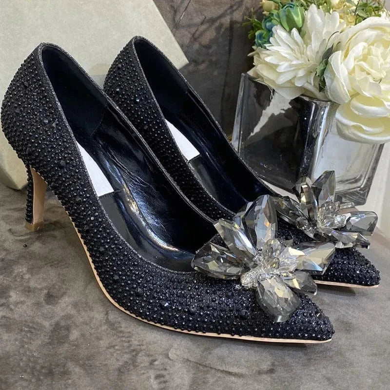 Wholesale designer women party pointed shoes stiletto high heels shoes for lady