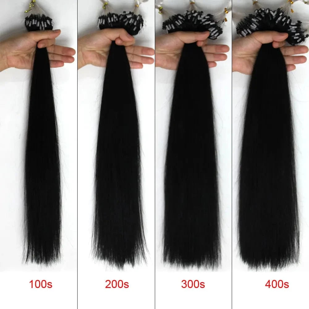Wholesale Double Draw Easy Loop/Micro Ring Beads Indian Remy Human Hair Extensions Straight 33 Auburn 14-26" 100s 0.4g/0.5g/0.7g