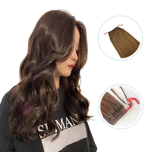 Wholesale Factory 100% Natural Hair Two Cotton Thread Twins Double Line I-tip Glue Knot Hair Extensions hot sell in korea