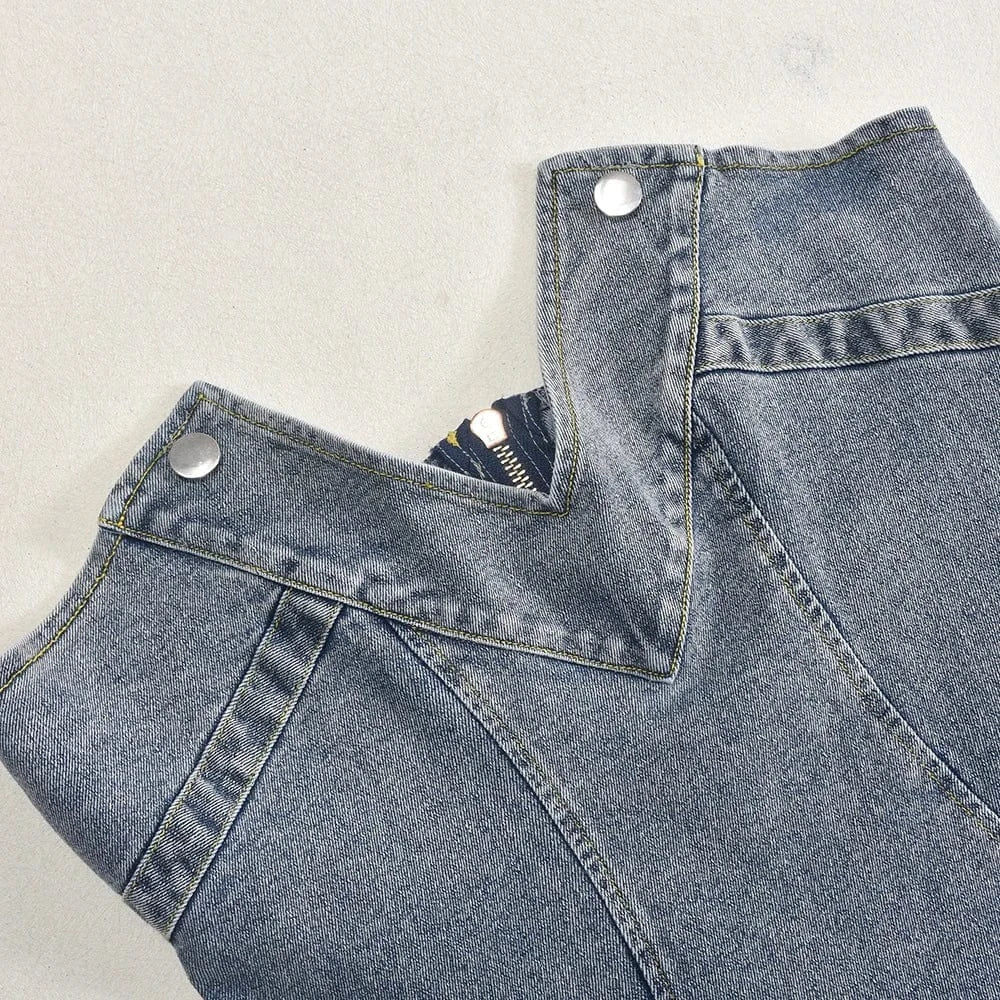 Wholesale Fashionable Ladies Casual Blue Jean Dress Denim Strapless Pleated Mini Dress Y2K Streetwear Women's Jeans Dresses