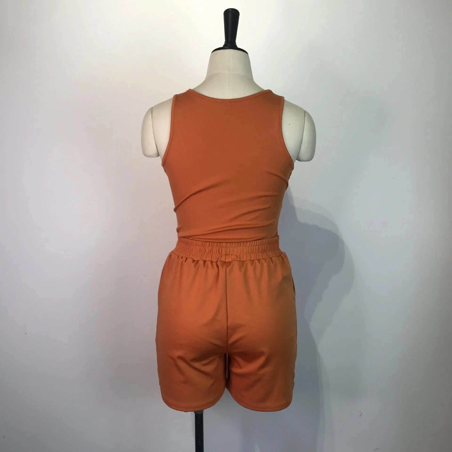 Wholesale Fitted Cotton Jogger Sets Tank Top and Shorts Womens 2 Piece Summer Set Jogger Biker 2 pc Girls Tracksuit Short Set