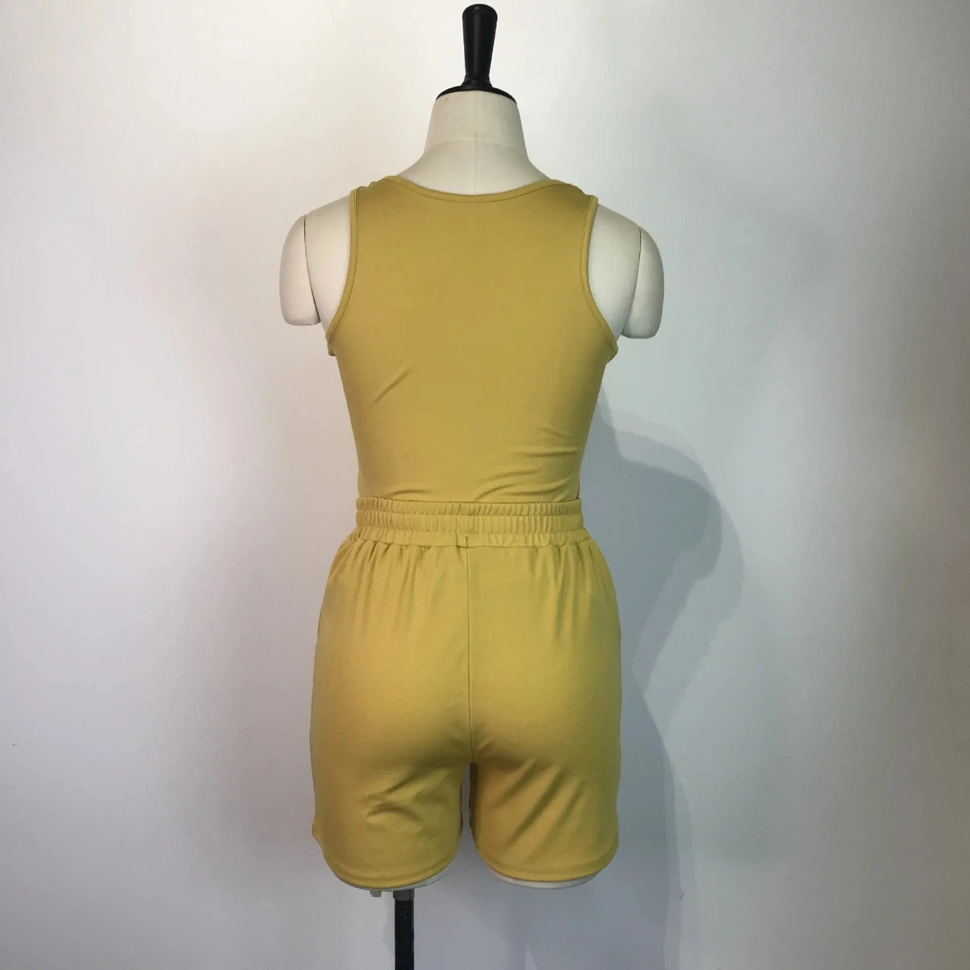Wholesale Fitted Cotton Jogger Sets Tank Top and Shorts Womens 2 Piece Summer Set Jogger Biker 2 pc Girls Tracksuit Short Set