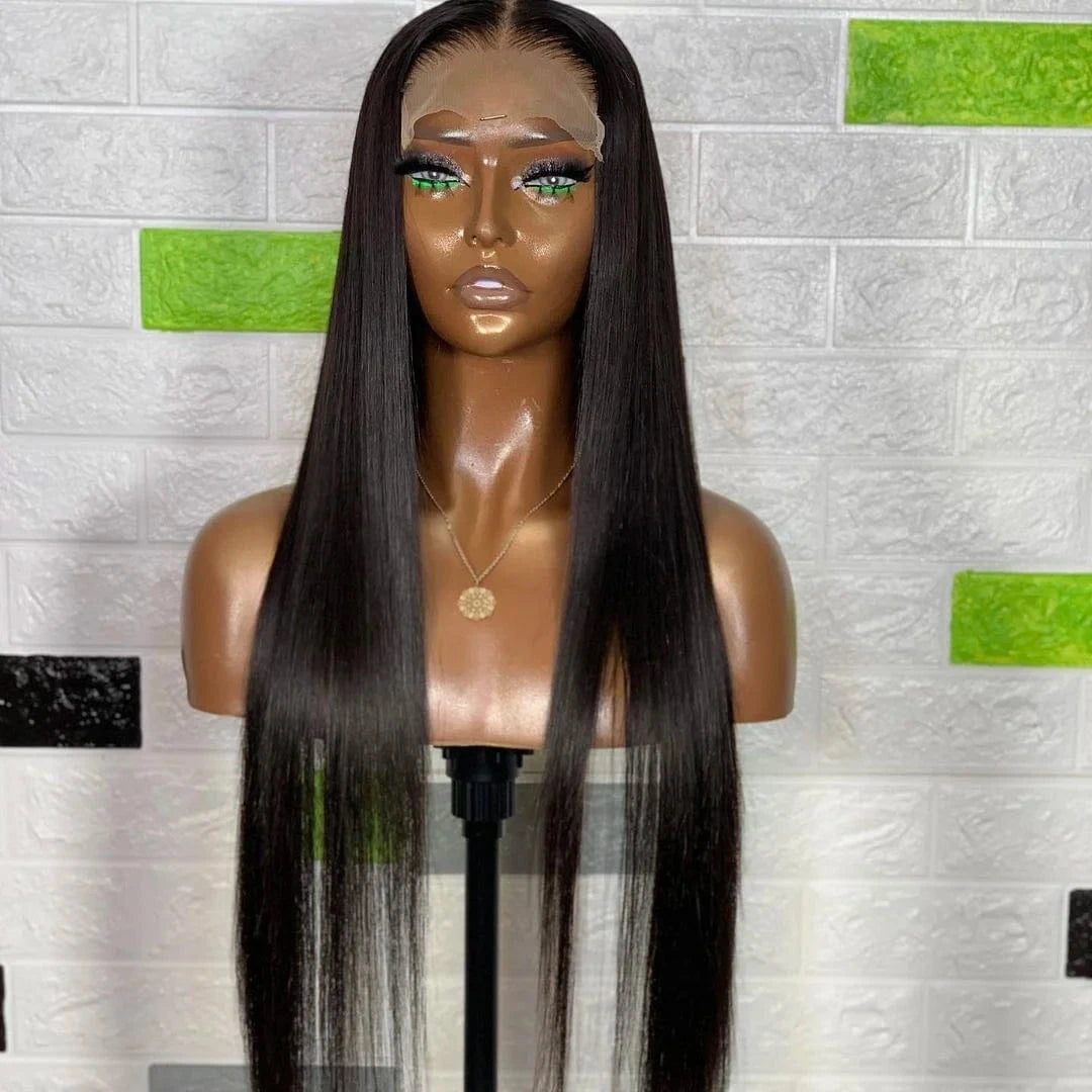 Wholesale Glueless Perruque Invisible Naturel 100% Raw Human Hair Wigs Vendors Straight Lace Frontal Wigs For Black Women