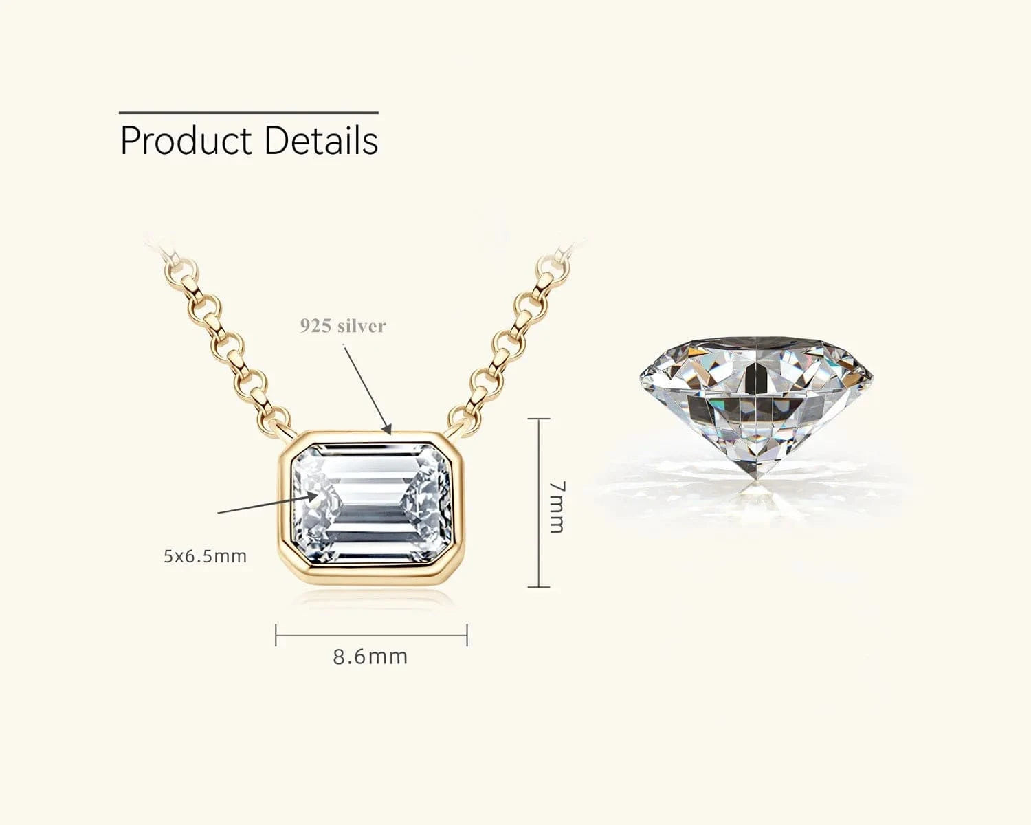 wholesale grade D 1ct moissanite diamond pendant necklaces 925 sterling silver with GRA certified moissanite jewelry for women