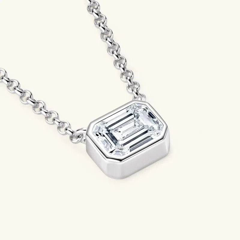 wholesale grade D 1ct moissanite diamond pendant necklaces 925 sterling silver with GRA certified moissanite jewelry for women