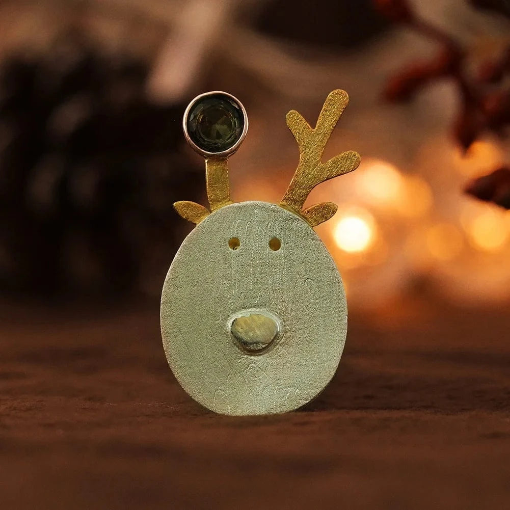 Wholesale Handmade 925 Sterling Silver Creative Christmas Joys Cute Reindeer Christmas Jewelry For Ladies