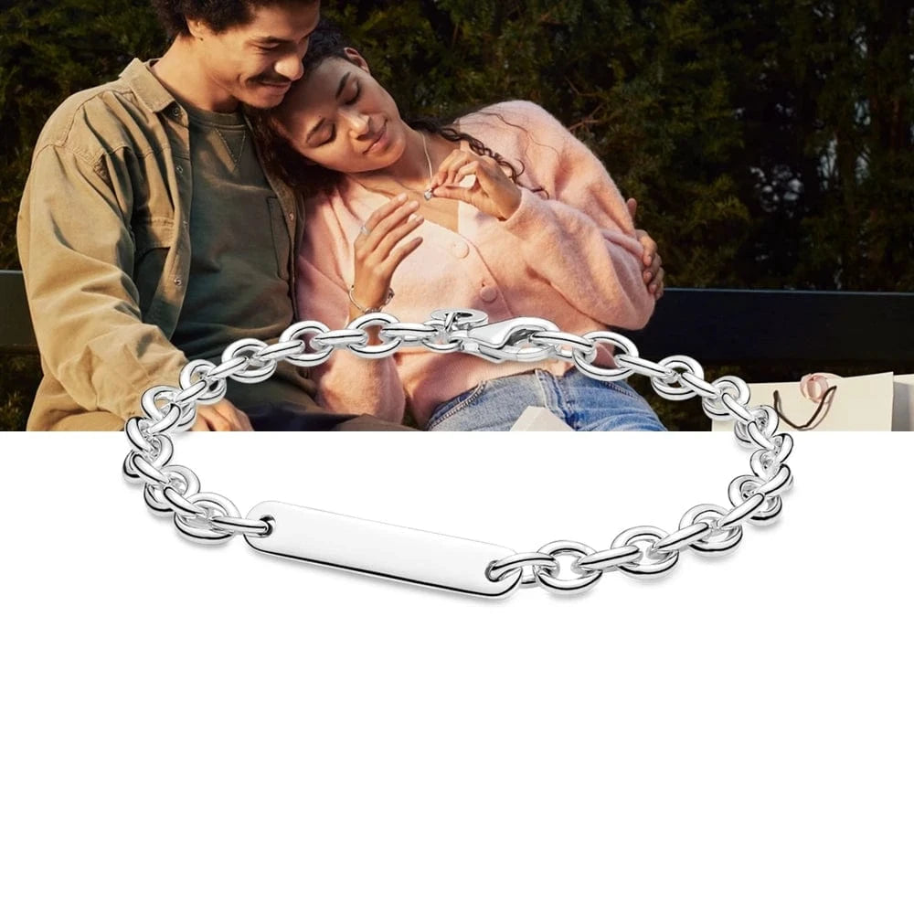 Wholesale high quality 925 sterling silver jewelry heart-shaped chain buckle snake bone chain bracelet for pandoring bracelet