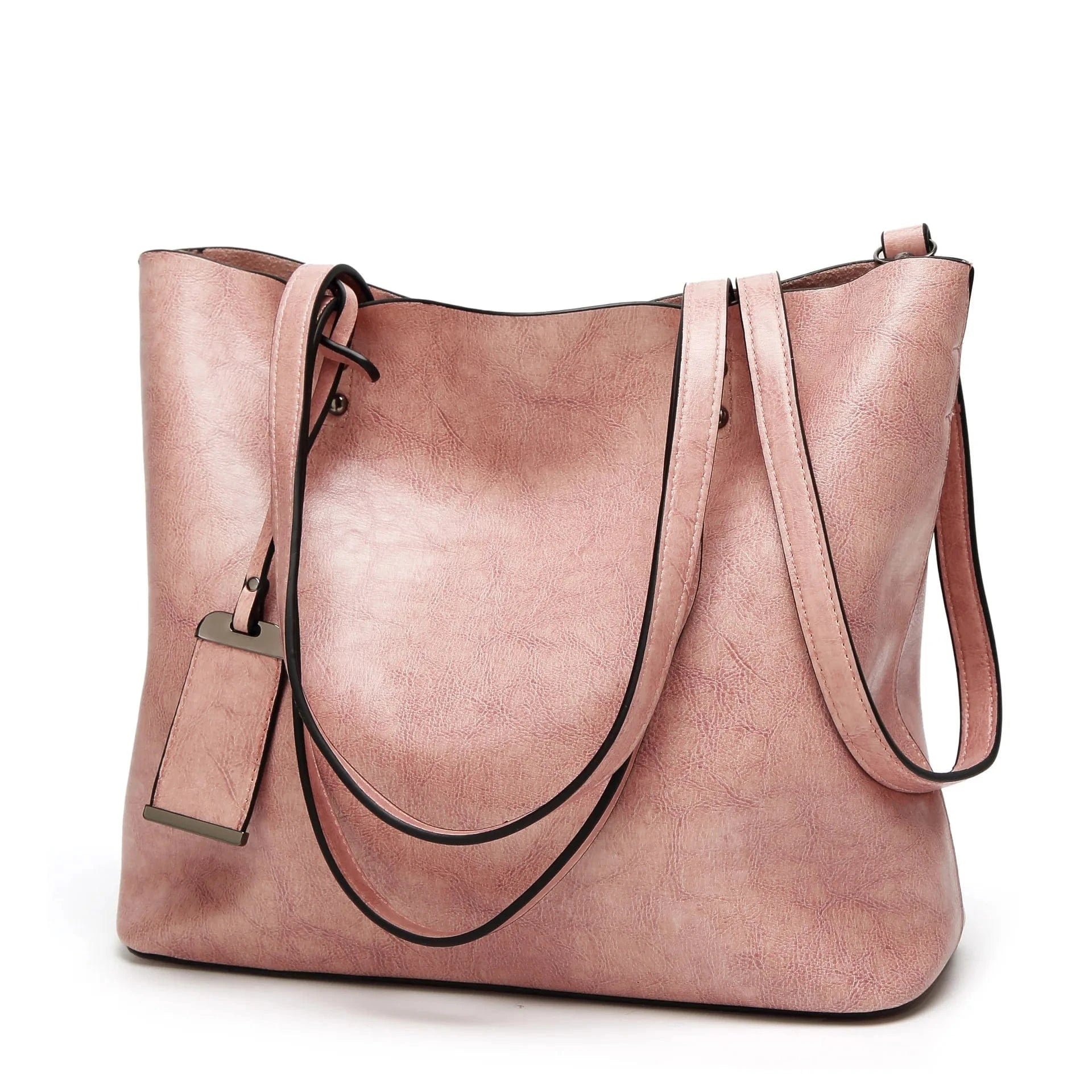 Wholesale High Quality Fashion Pink PU leather Totebag Large Capacity Handle Shoulder Bag For Women