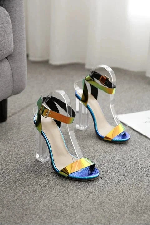 Wholesale High Quality Sexy Female Girl high heel ankle sandals sexy night club Ladies shoes high heels chunky heel sandals