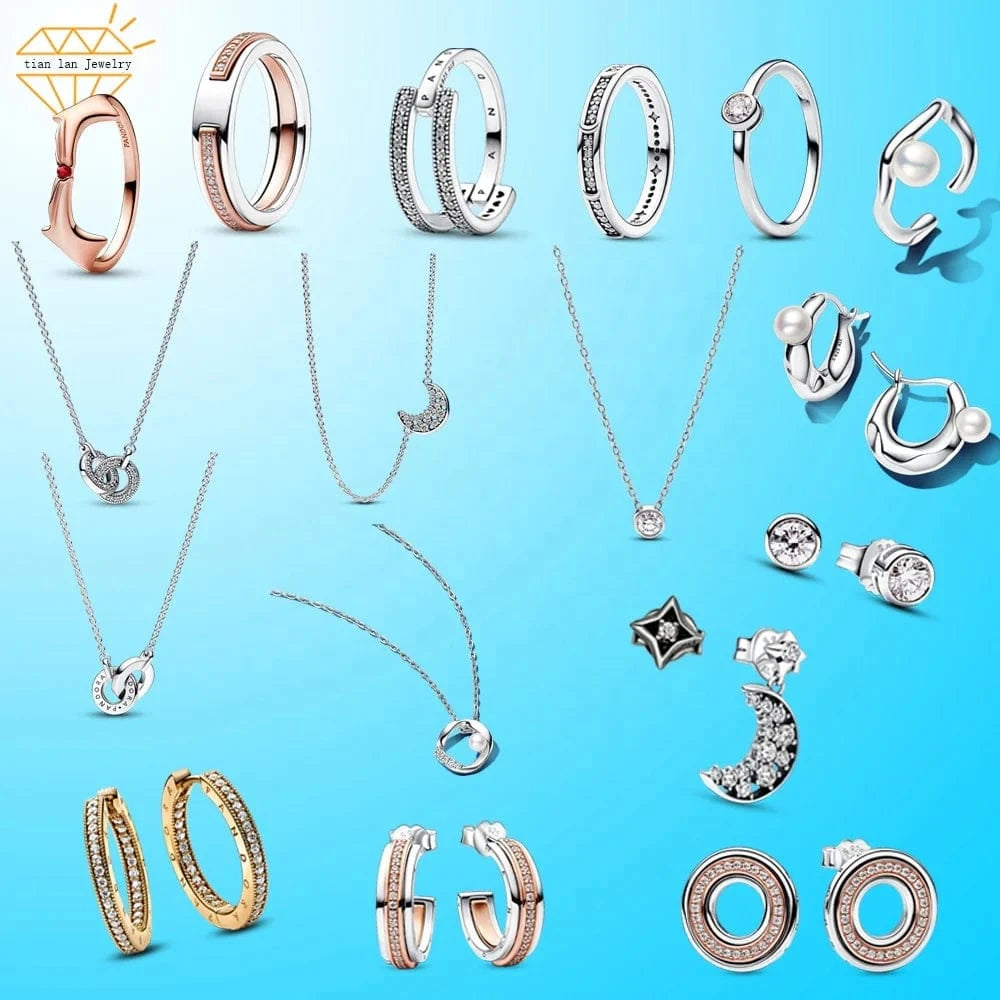 Wholesale high-quality sterling silver 925 earrings series trend charm suitable for jewelry making.