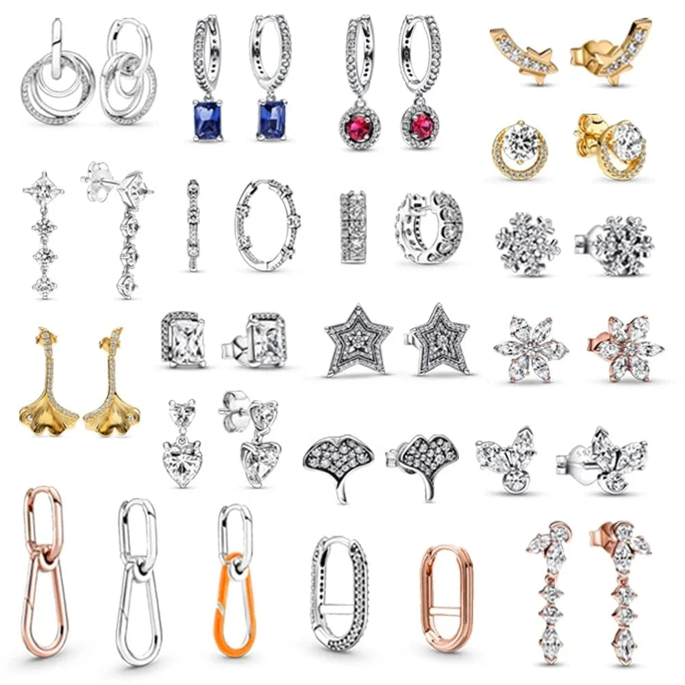 Wholesale high-quality sterling silver 925 earrings series trend charm suitable for jewelry making.