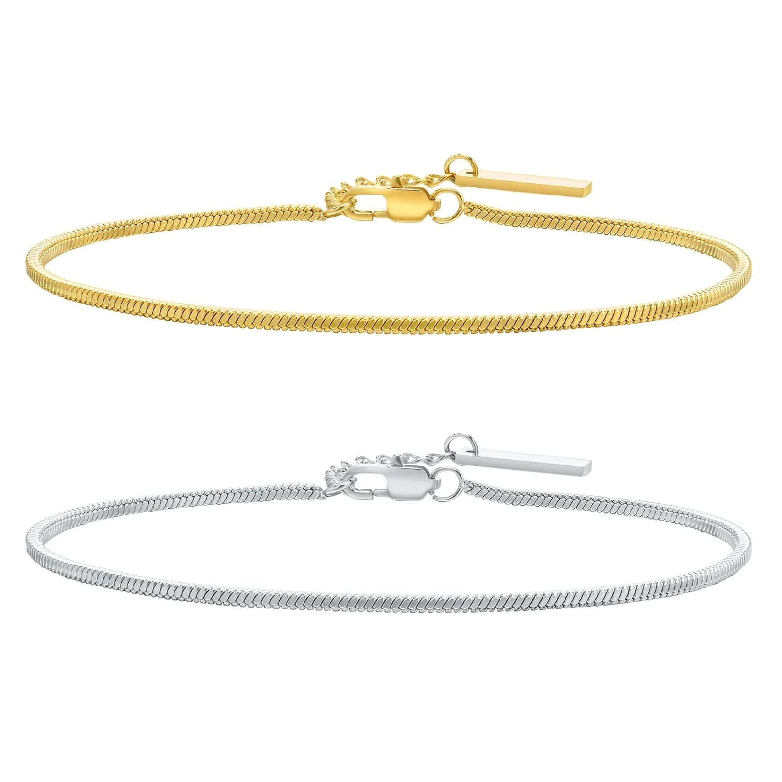 Wholesale Jewelry Stainless Steel Snake Chain Bracelets 18K Gold Plated Bracelet for Women and Men