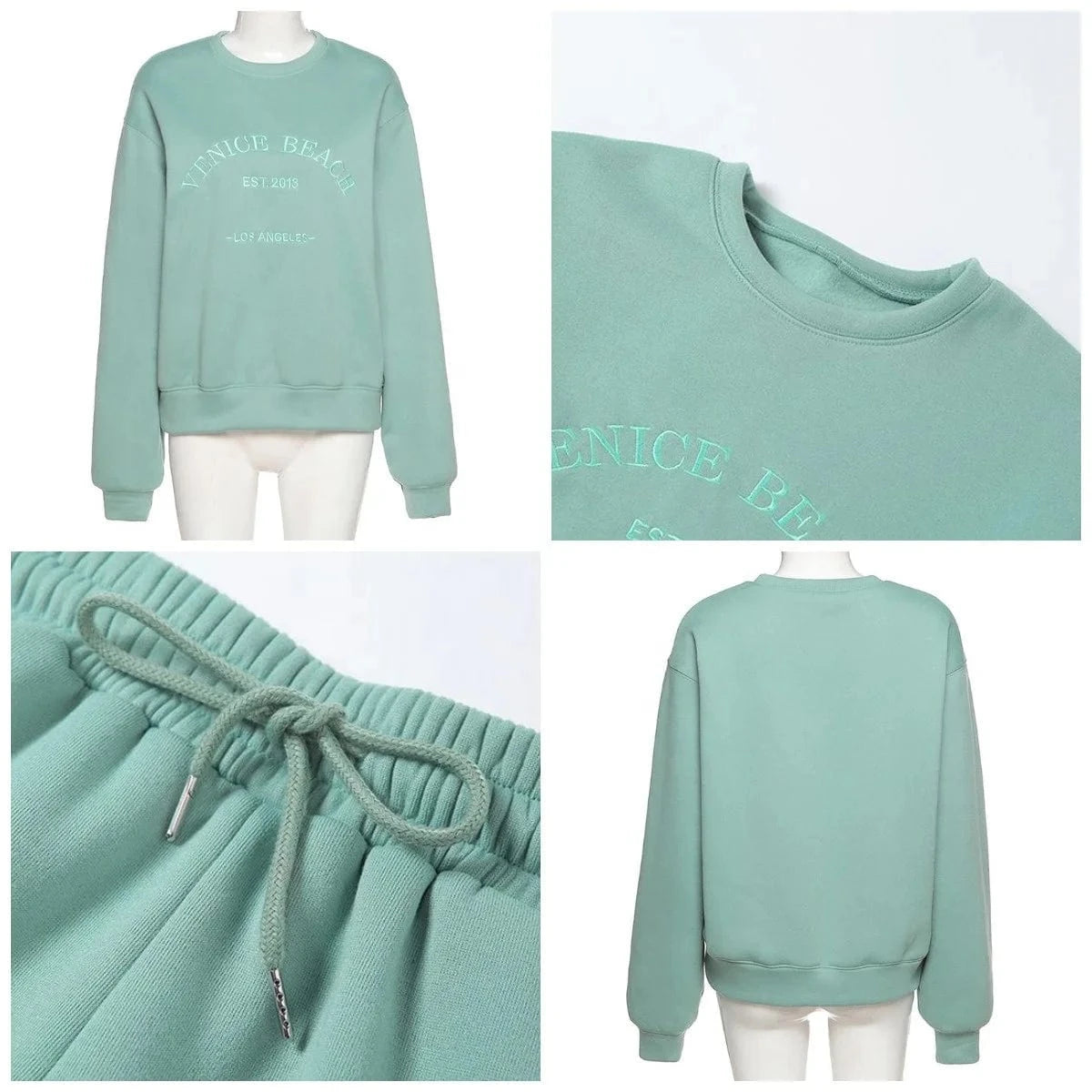 Wholesale Letter Embroidery Women Loose Casual Sweatshirt Fleece Pullovers and Drawstring Shorts Two Pieces Set Thick Tracksuit