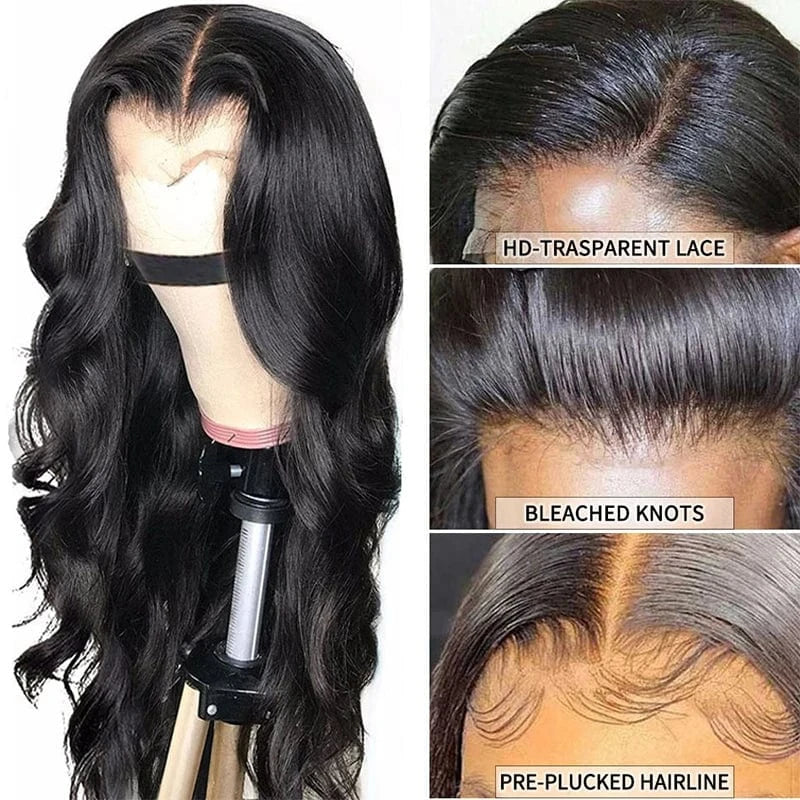 Wholesale Long Straight Full Virgin Brazilian Hair Wig Swiss Lace Front Closure Body Wave Cuticle Aligned Human Hair