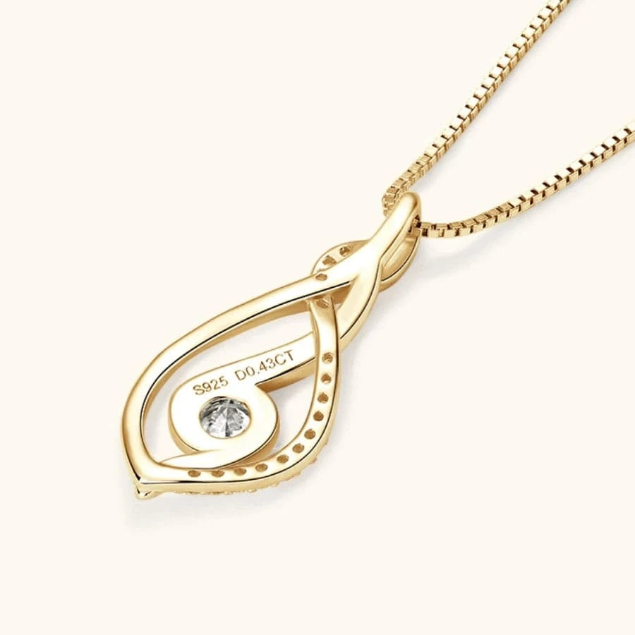 wholesale minimalist grade D 0.43ct moissanite pendant necklaces 925 sterling silver simple ice out moissanite jewelry women