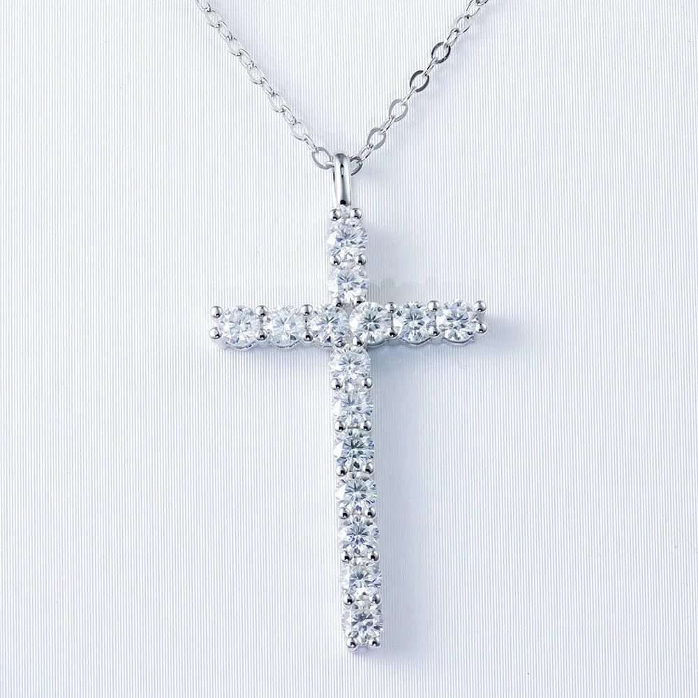 Wholesale Moissanite Jewelry  925 Silver Fine Jewelry pendant necklace Classical Chain Pendant Necklace for women