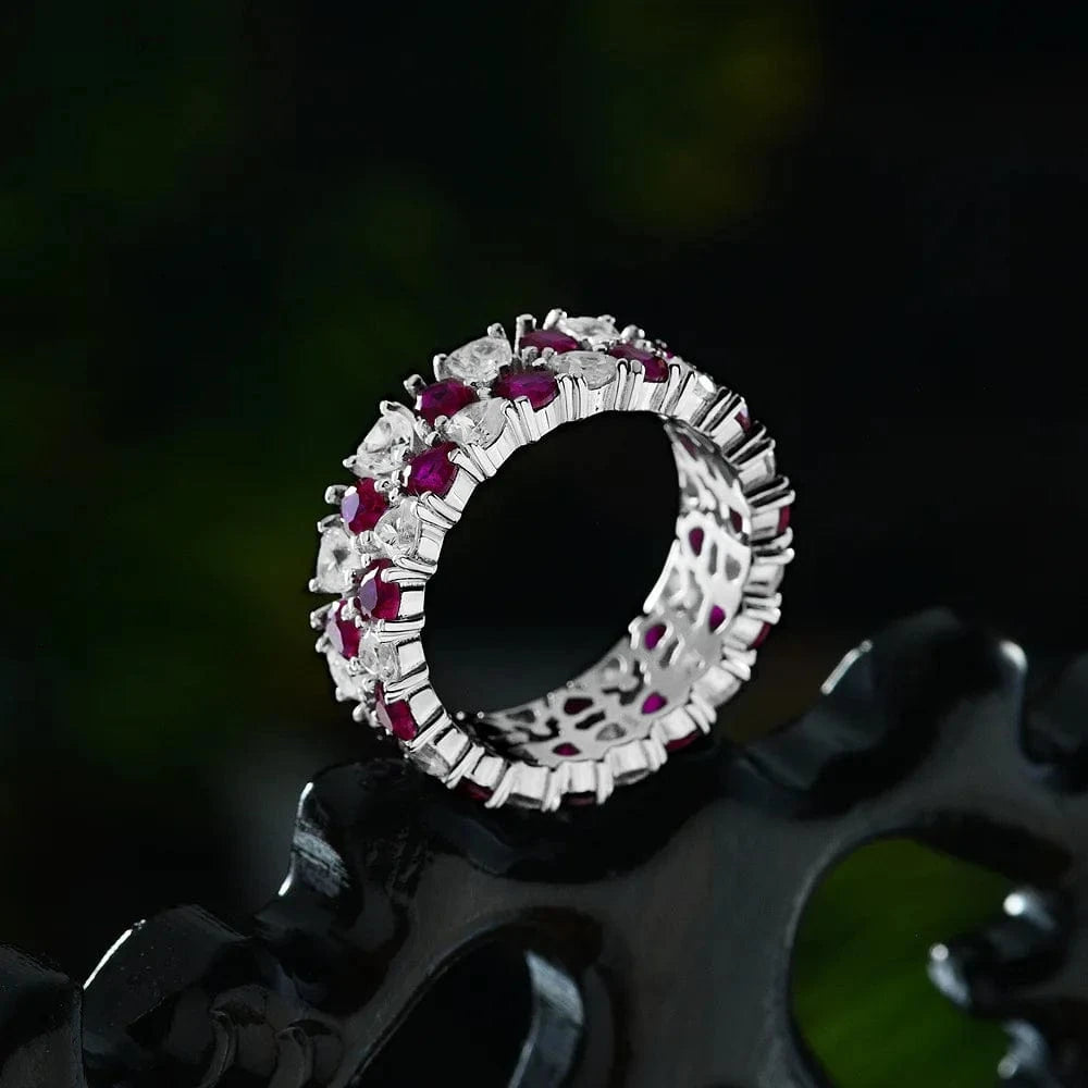 Wholesale New European and American Fine Jewelry Plated 18k 925 Sterling Silver Plated Zircon Ring