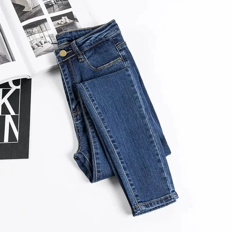 Wholesale New Fashion Women Stretch Denim Pencil Jeans Stretch Elastic Trousers Pants High Waist Lady Girls Casual Jeans