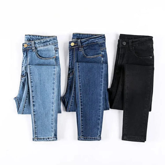 Wholesale New Fashion Women Stretch Denim Pencil Jeans Stretch Elastic Trousers Pants High Waist Lady Girls Casual Jeans