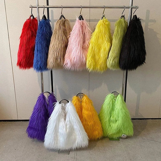 Wholesale New Winter Fashion Handbags 2024 Lady Velvet Tote Bags Lady Design Purses For Females