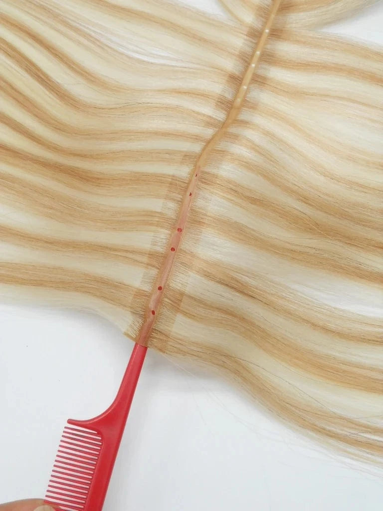 Wholesale Russian remy hair extension invisible tape in extensions ombre blonde color skin weft tape hair extension