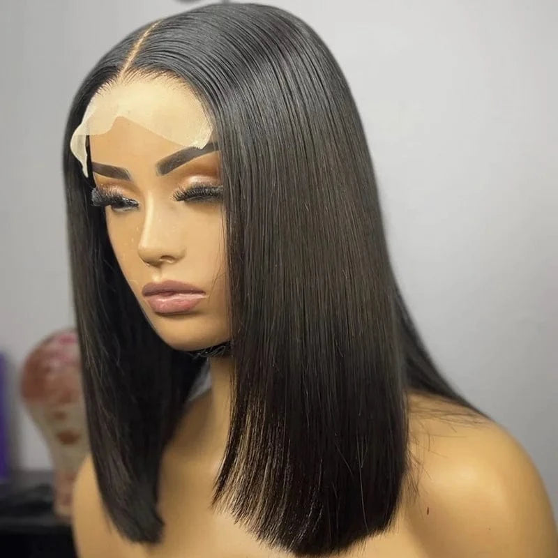 Wholesale Short Water Wave Bob HD Swiss Transparent Lace Front Wig For Black Women Natural Virgin Brazilian Human Remy Hair Wigs
