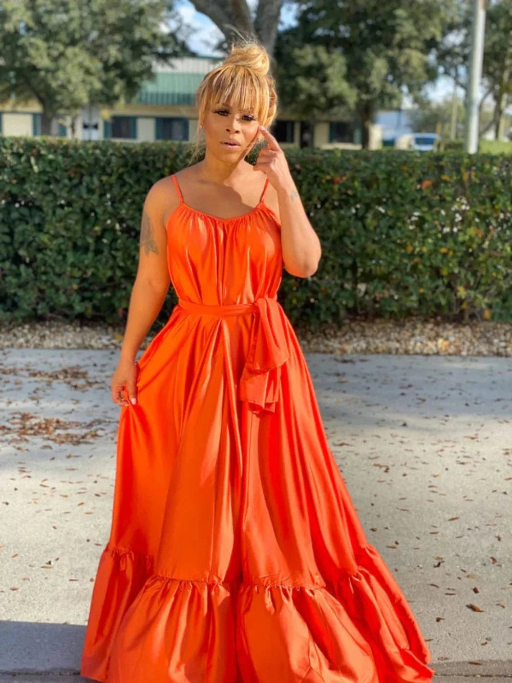 Wholesale summer sexy spaghetti strap maxi dress spring a-line casual sun dresses women clothing