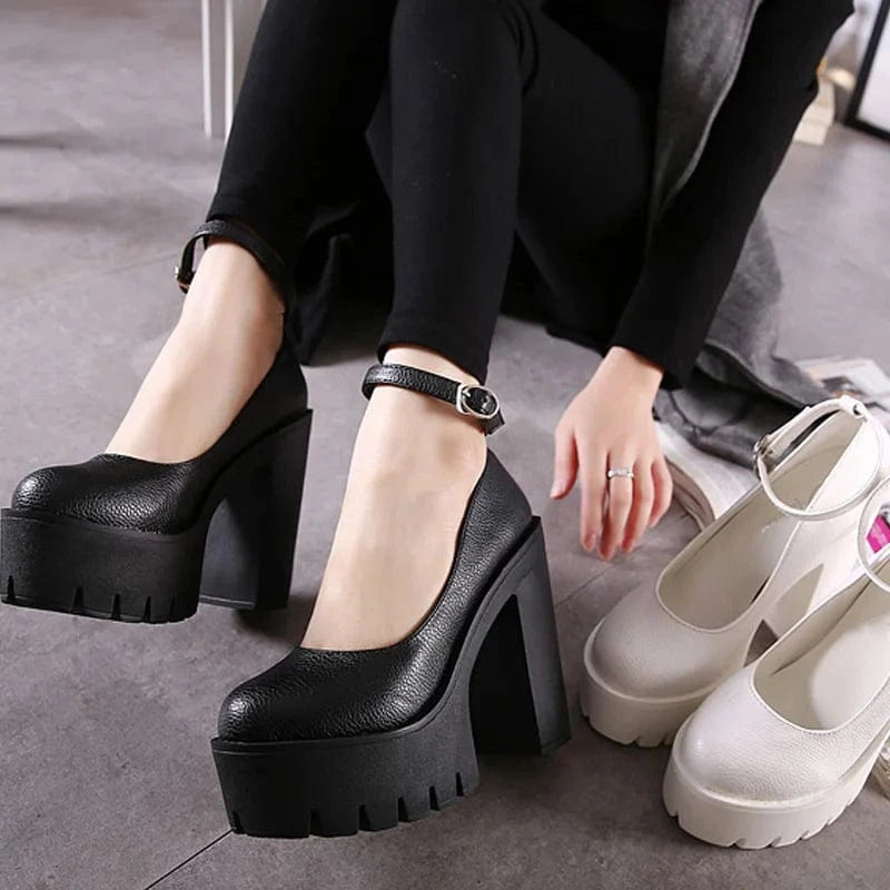 Wholesale super high heel women's shoes stage model thick heel nightclub catwalk shoes 2022