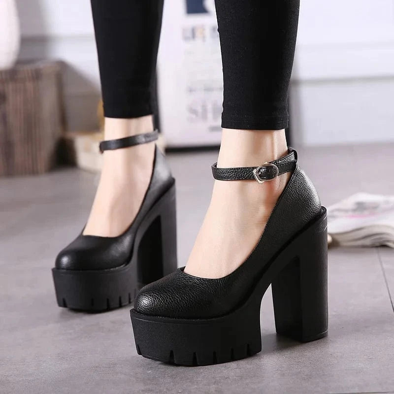 Wholesale super high heel women's shoes stage model thick heel nightclub catwalk shoes 2022