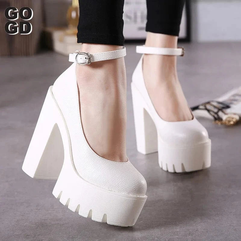 Wholesale super high heel women's shoes stage model thick heel nightclub catwalk shoes 2022