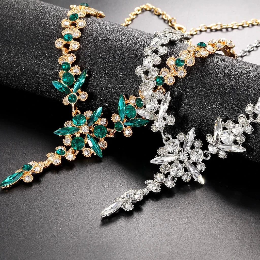 Wholesale Turquoise Squash Women Accessories Squash Blossom Statement Jewelry Set New Trendy Blue Beaded Necklace