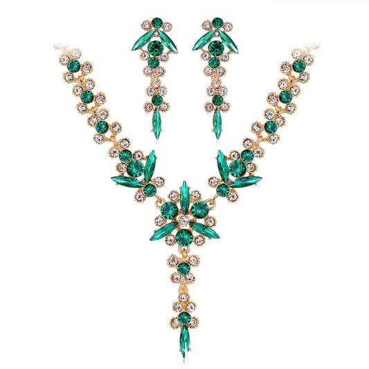 Wholesale Turquoise Squash Women Accessories Squash Blossom Statement Jewelry Set New Trendy Blue Beaded Necklace