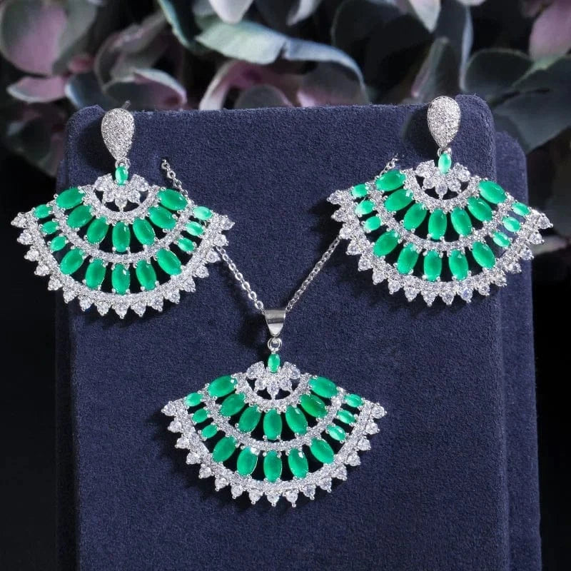 Wholesale womens fine jewelry hot sell Bling Iced Out Diamond Women Engagement Wedding Bridal Jewelry Sets