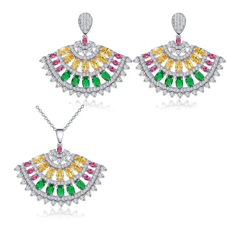 Wholesale womens fine jewelry hot sell Bling Iced Out Diamond Women Engagement Wedding Bridal Jewelry Sets
