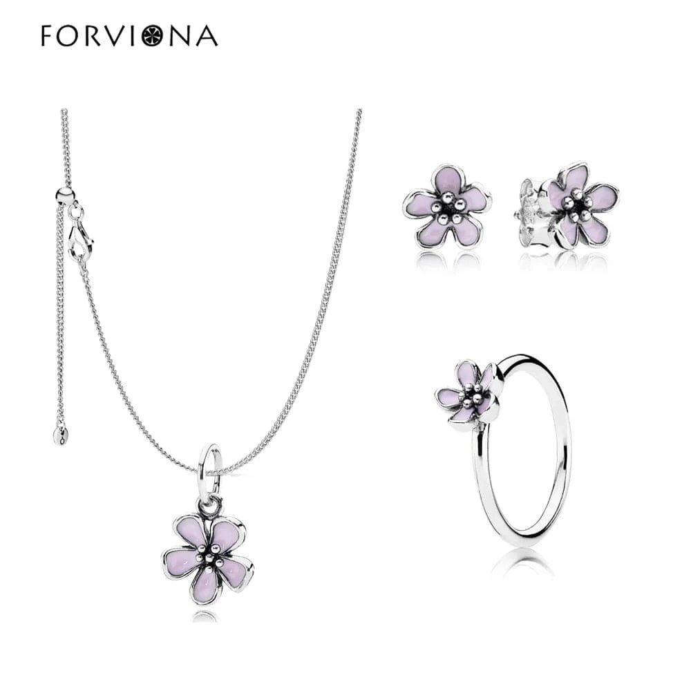 Wholesales Fine jewelry 925 sterling silver high quality jewelry set Zircon Trendy styles jewelry