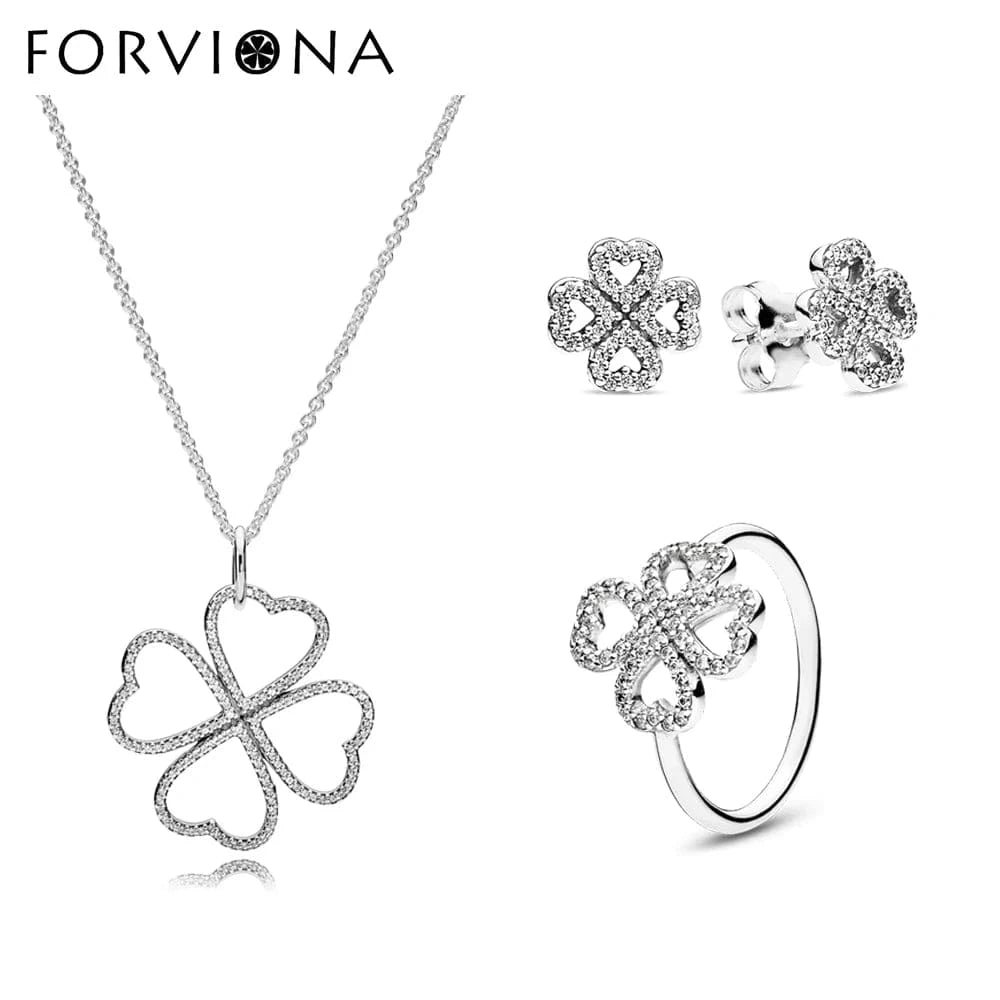 Wholesales Fine jewelry 925 sterling silver high quality jewelry set Zircon Trendy styles jewelry