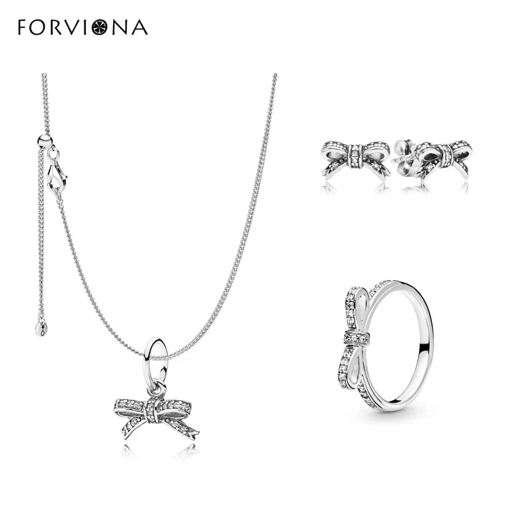 Wholesales Fine jewelry 925 sterling silver high quality jewelry set Zircon Trendy styles jewelry