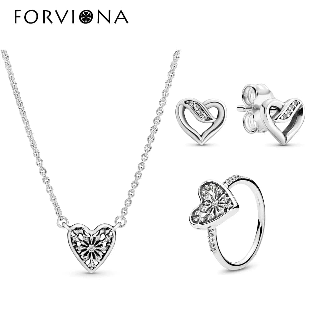 Wholesales Fine jewelry 925 sterling silver high quality jewelry set Zircon Trendy styles jewelry