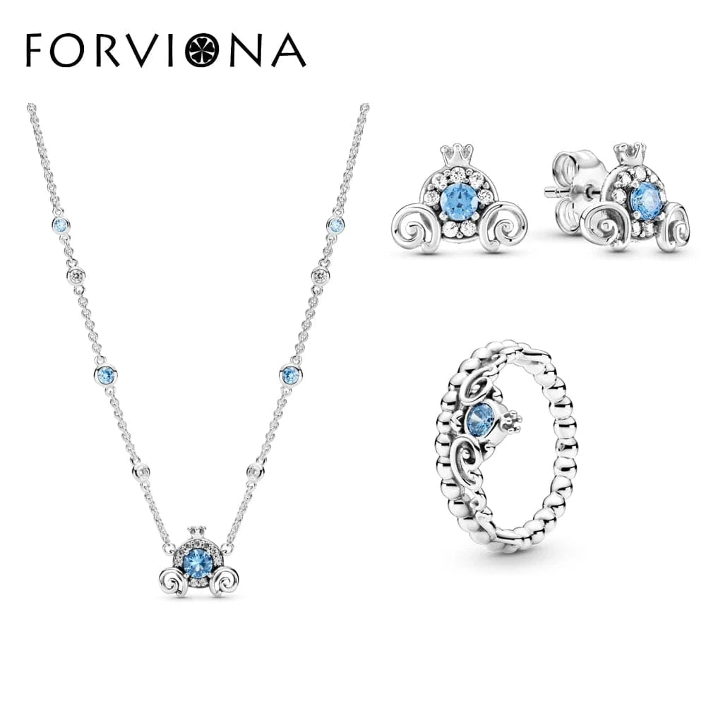 Wholesales Fine jewelry 925 sterling silver high quality jewelry set Zircon Trendy styles jewelry
