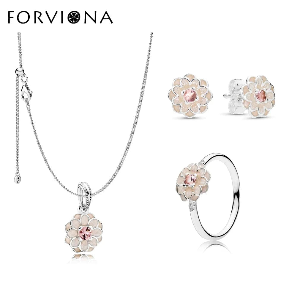 Wholesales Fine jewelry 925 sterling silver high quality jewelry set Zircon Trendy styles jewelry