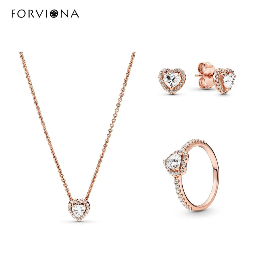 Wholesales Fine jewelry 925 sterling silver high quality jewelry set Zircon Trendy styles jewelry