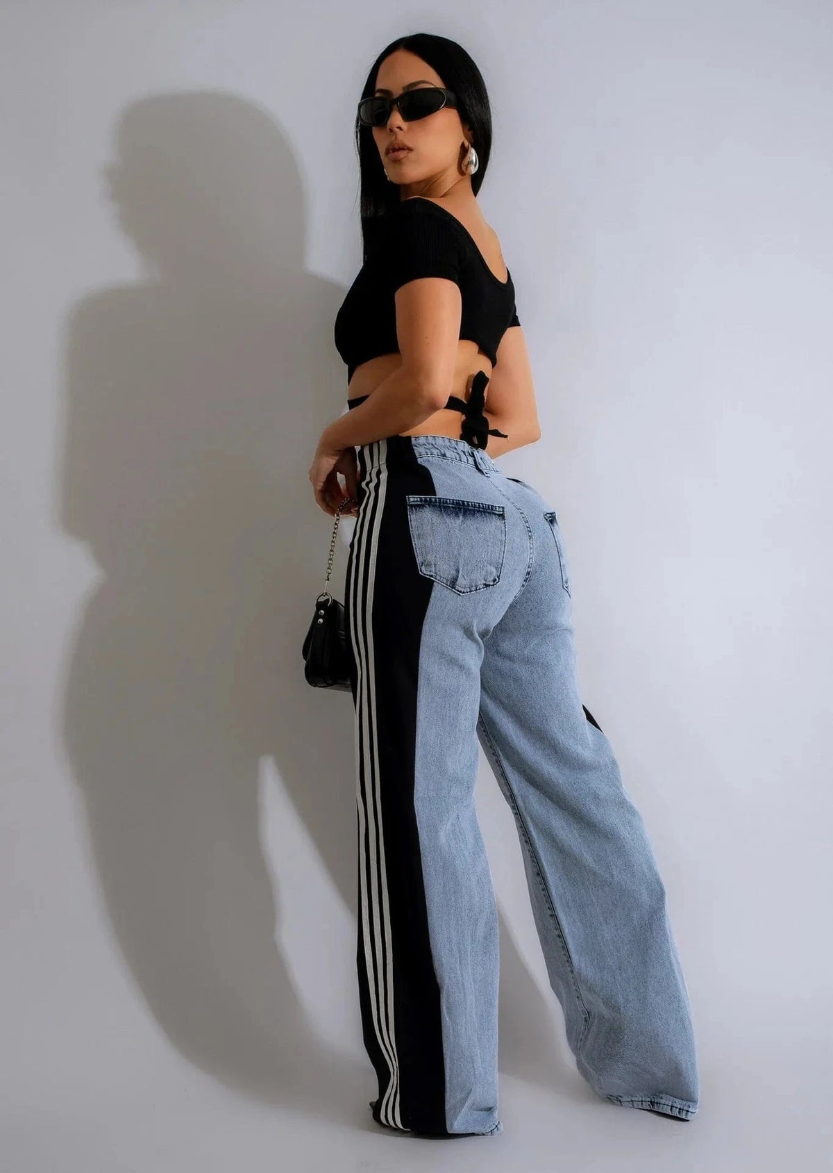 Wide Leg Jeans Cargo Pants Sexy Women High Waist Elegant Streetwear Denim Casual Straight Trousers