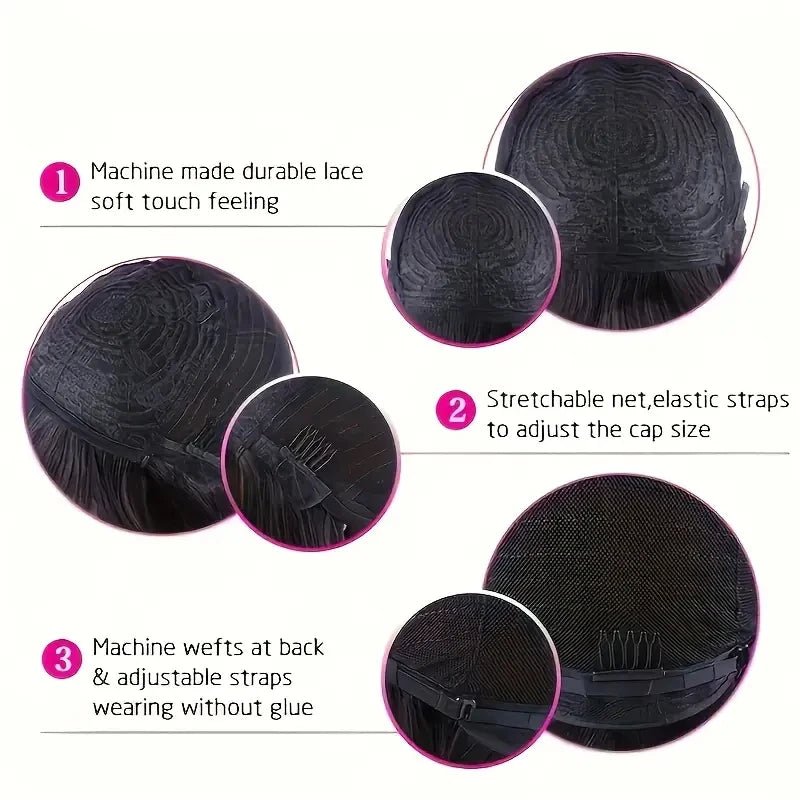 Wig 100 Percent Human Hair Kinky Curly Natural Look Soft and Silky - SN Wigs & More