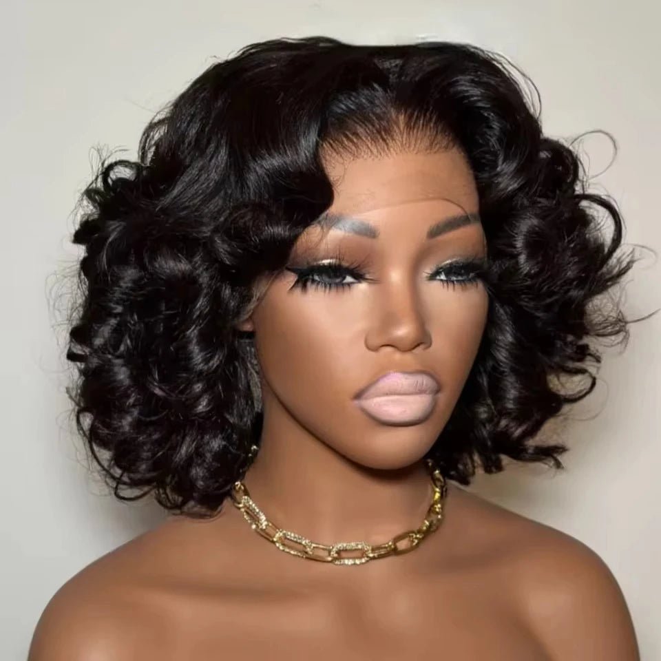 Wig + Glueless Curly 4x4 HD Lace Closure + Bouncy Wave - SN Wigs & More