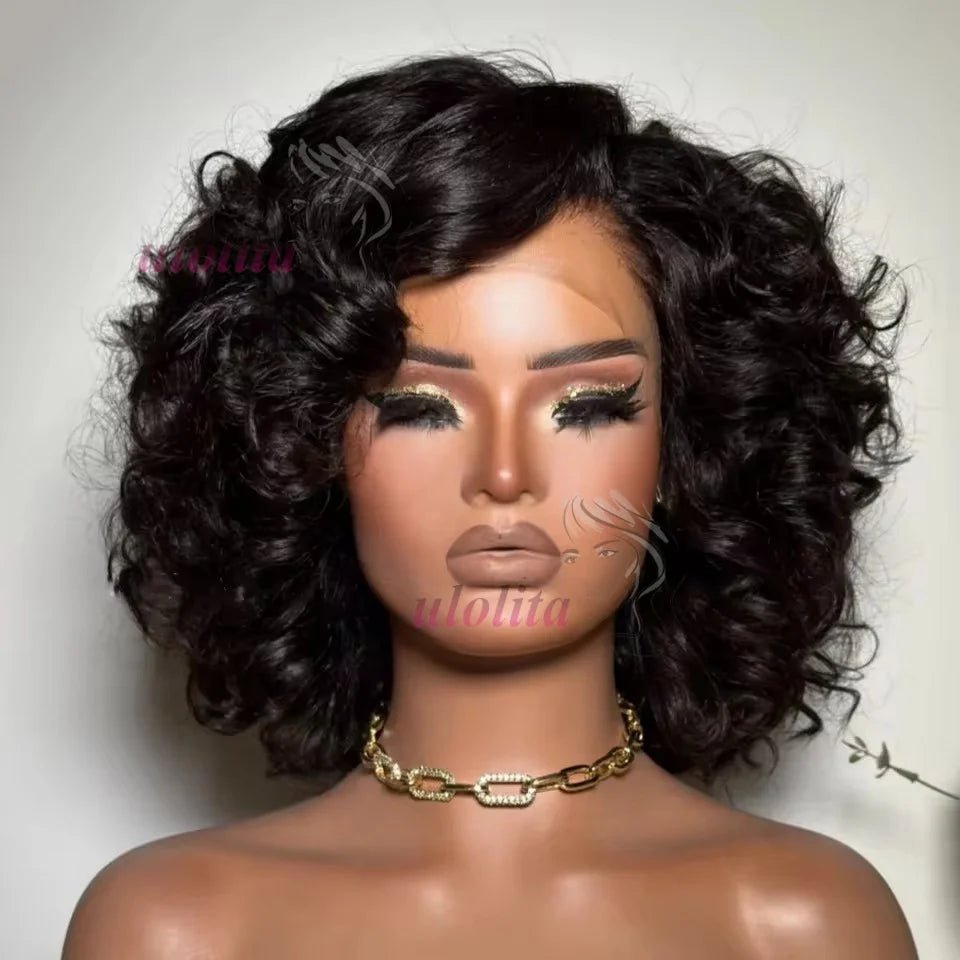 Wig + Glueless Curly 4x4 HD Lace Closure + Bouncy Wave - SN Wigs & More