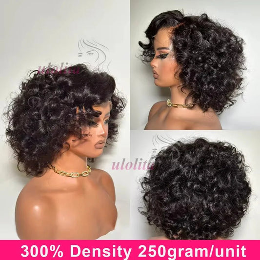 Wig + Glueless Curly 4x4 HD Lace Closure + Bouncy Wave - SN Wigs & More
