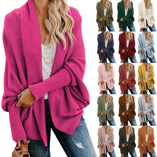 Winter 2024 new sweater sweater cardigan plus-size women's multicolor coat