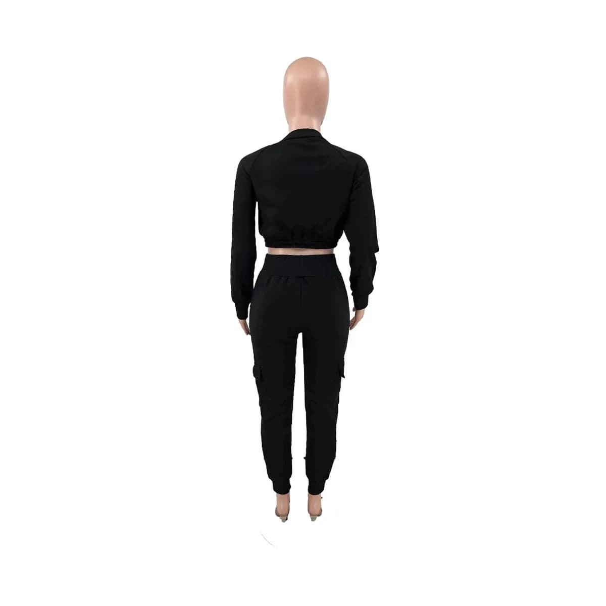 Winter Autumn Cargo Pants Outfit Set Sexy Women Two Pieces Elegant Club Matching Set Lady Casual Tracksuit