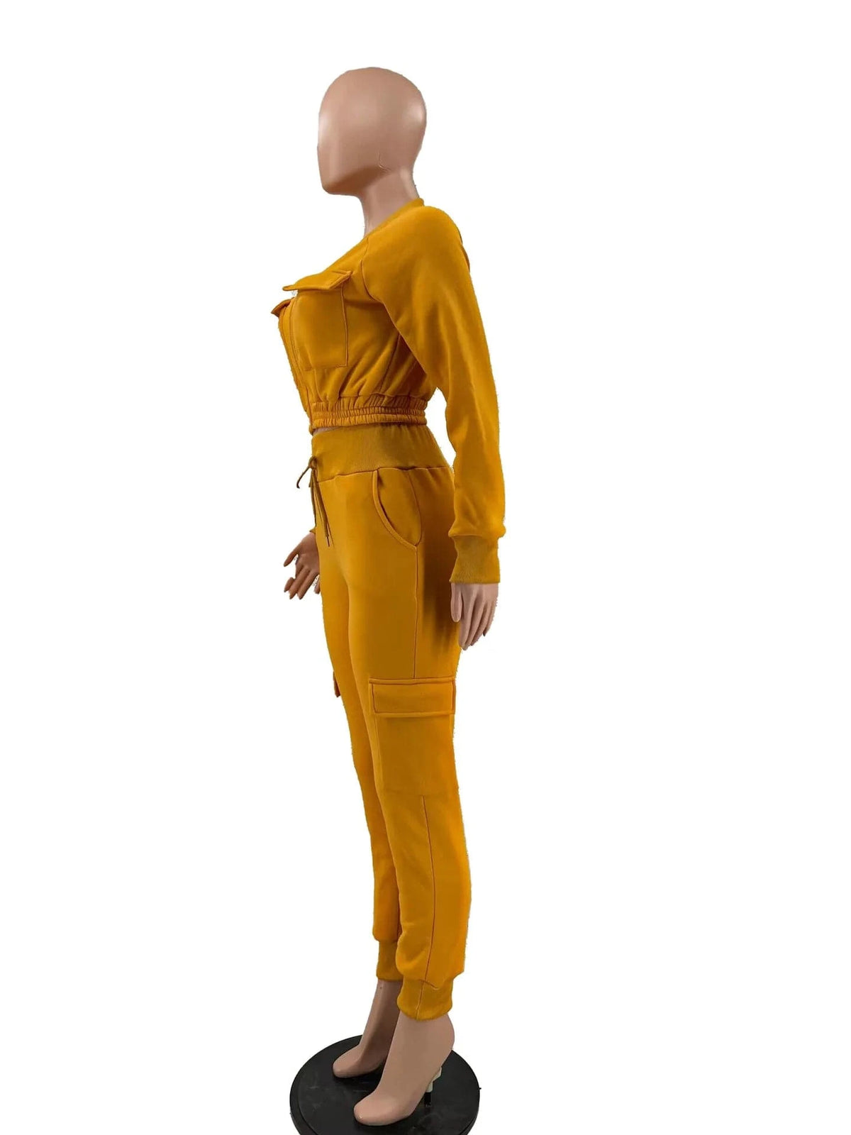Winter Autumn Cargo Pants Outfit Set Sexy Women Two Pieces Elegant Club Matching Set Lady Casual Tracksuit